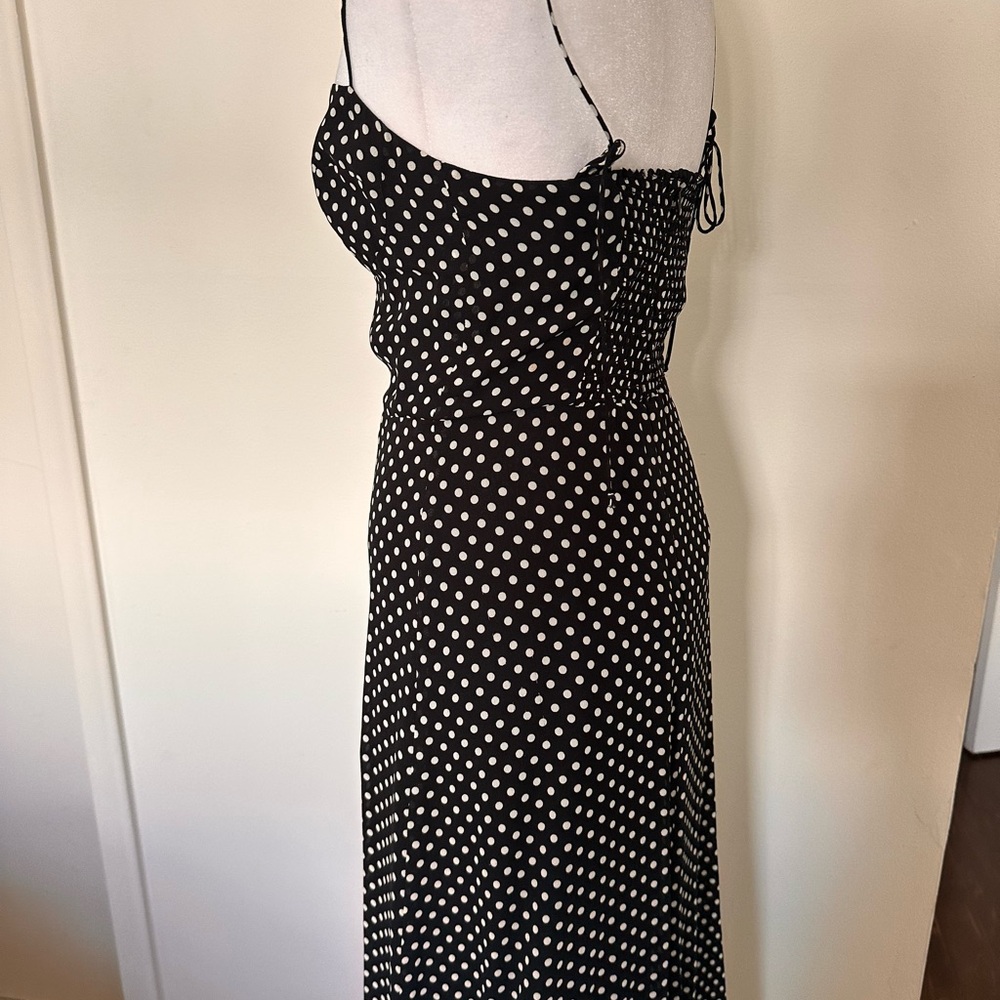 Reformation Black Polka Dot Dress - Picture 5 of 6